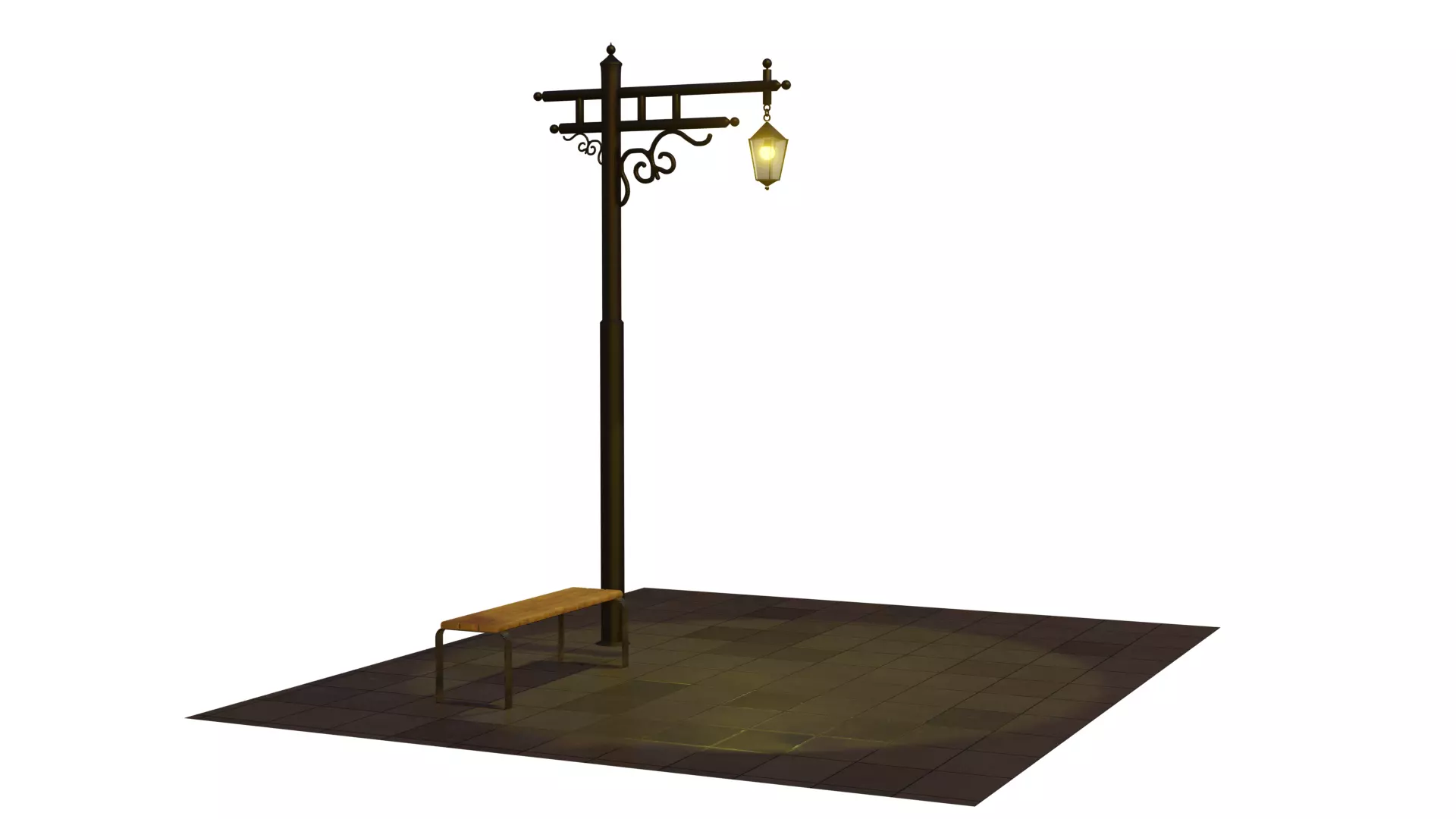 Street Lamp Free low-poly 3D model