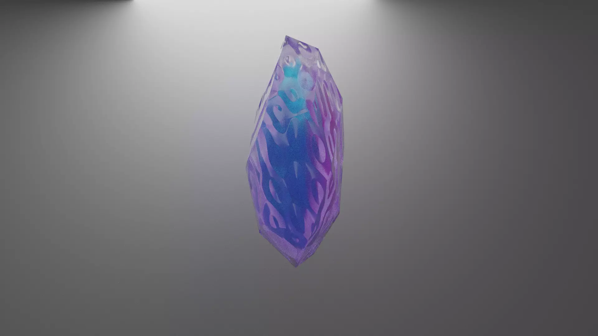 Crystal piece of glass hanging from light fixture Free low-poly 3D model_0