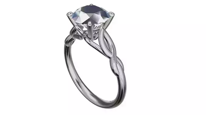 model p50 twisted diamond engagement ring