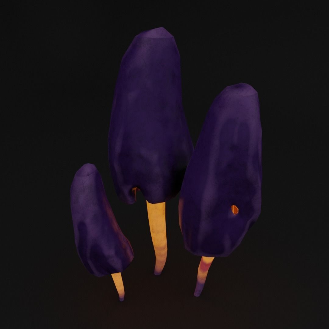 mushroom Low-poly 3D model_1