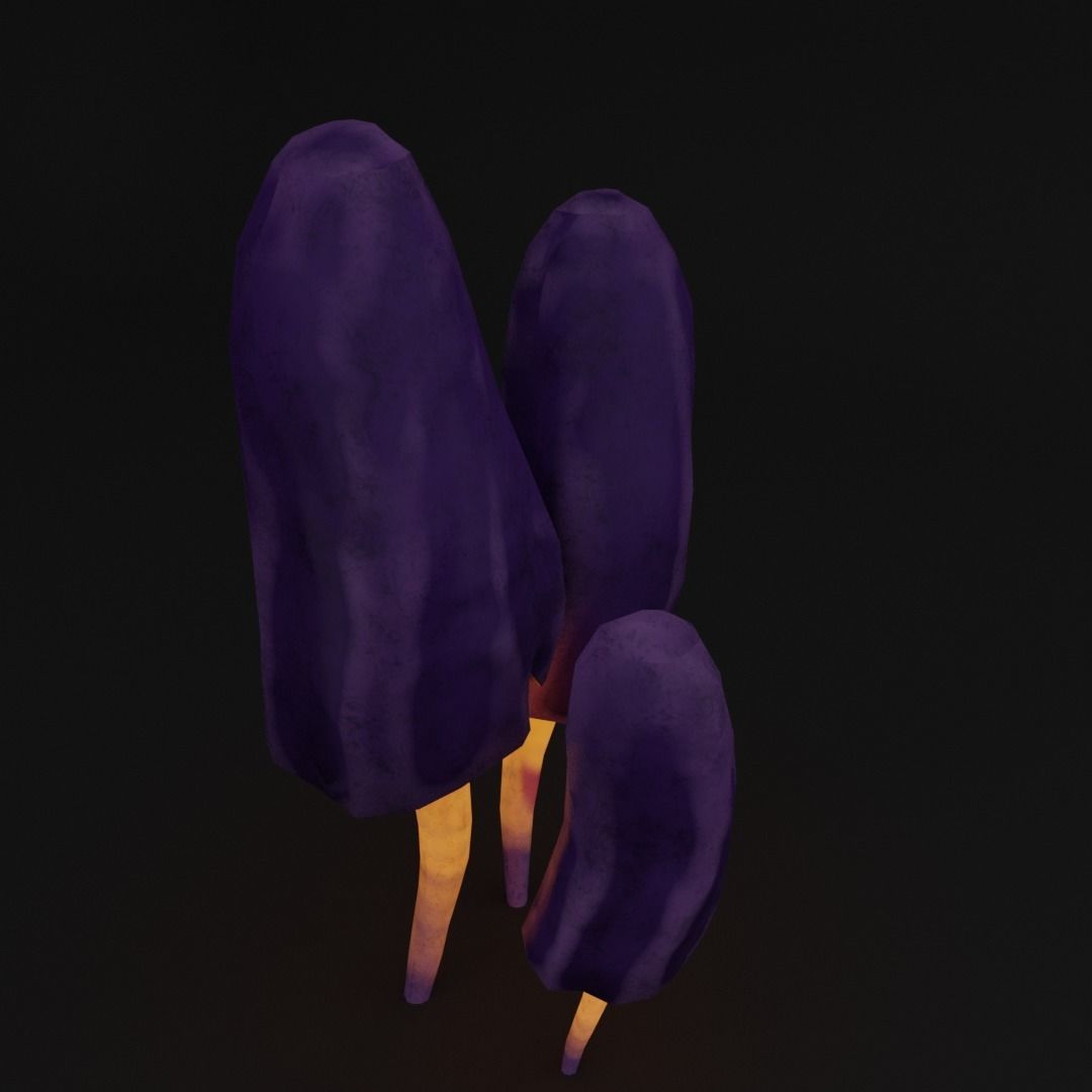 mushroom Low-poly 3D model_5