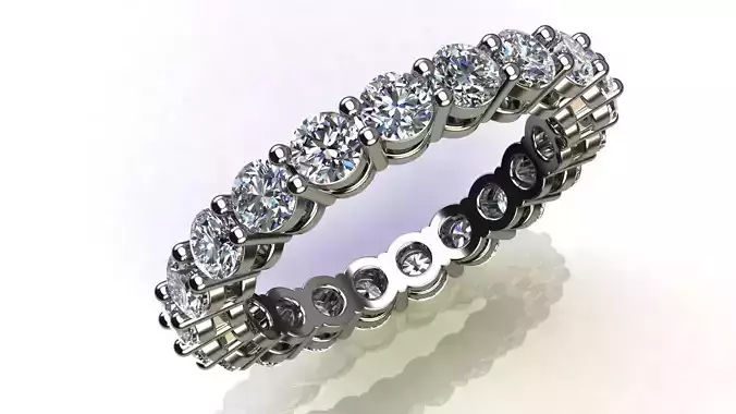 3 mm Round Diamonds Band Ring