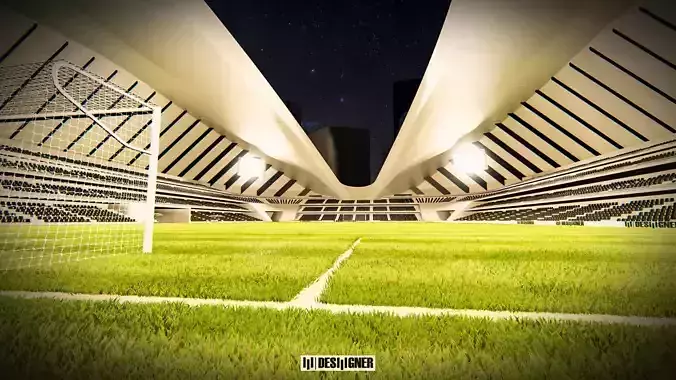stadium futuristic soccer 3D model