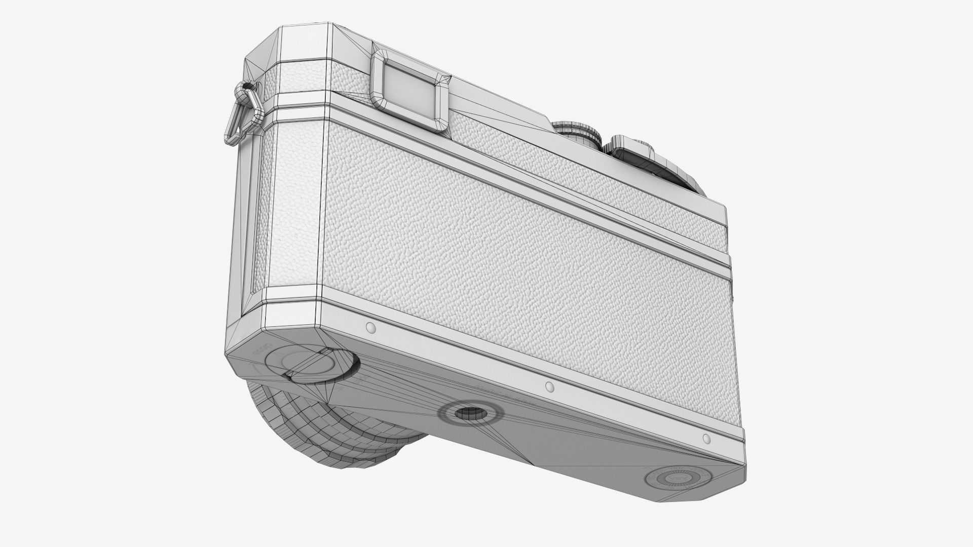 Vintage Camera Low-poly 3D model_6