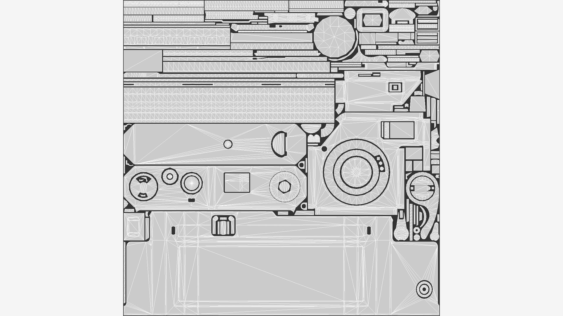 Vintage Camera Low-poly 3D model_7