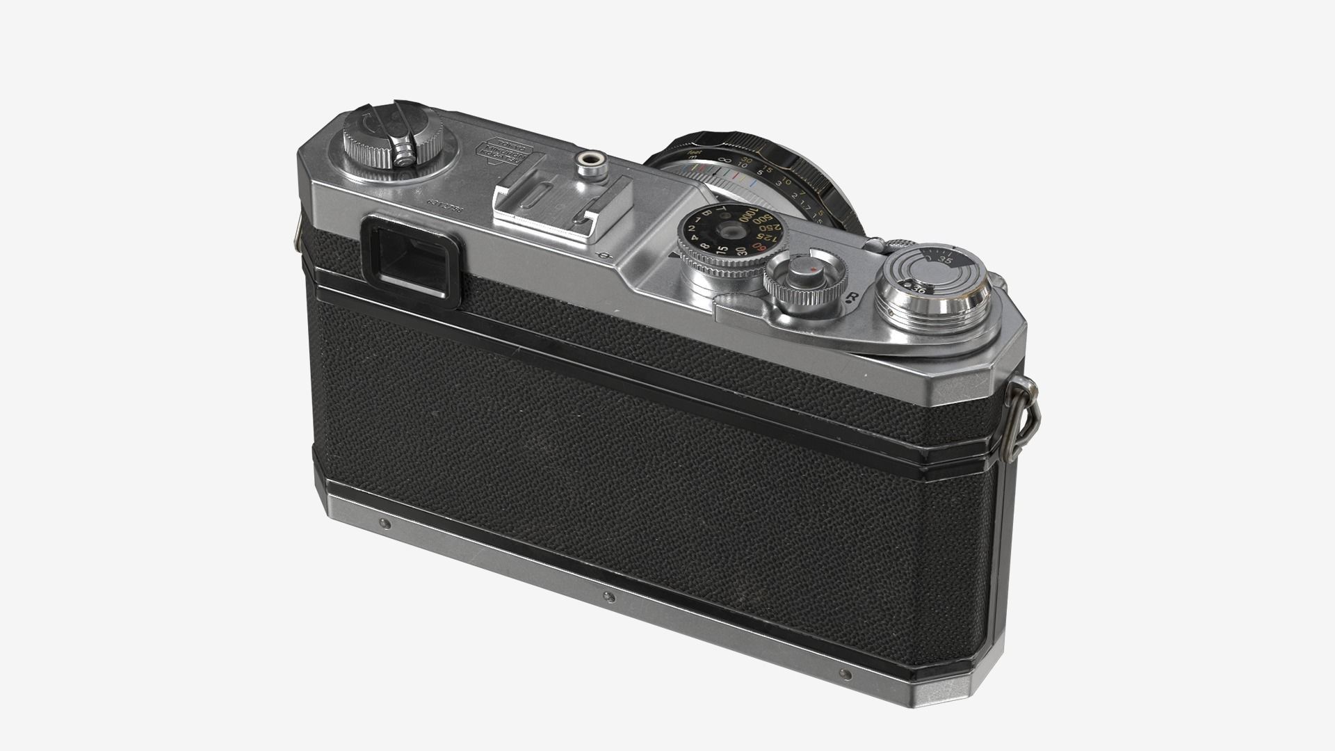 Vintage Camera Low-poly 3D model_3