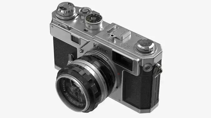 Vintage Camera Low-poly 3D model