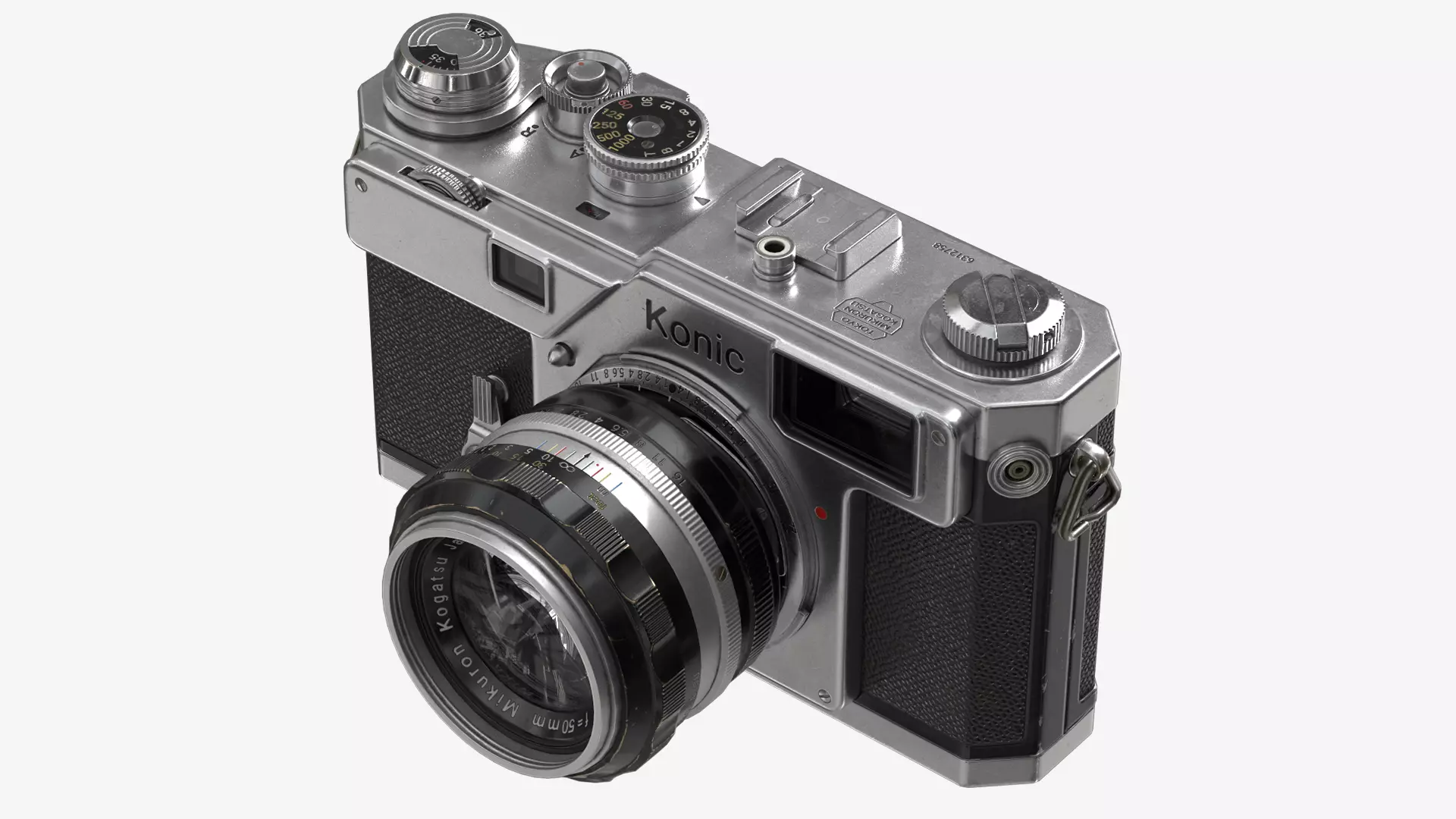 Vintage Camera Low-poly 3D model_0