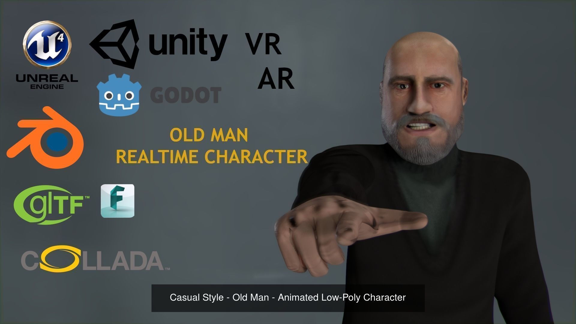 AR - VR and Game Ready - Low Poly Human Models 3D Model Collection_20