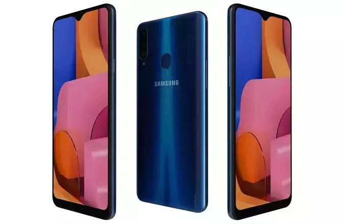 Samsung Galaxy A20s Blue 3D model