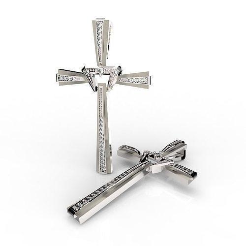 Modern Crucifix Elegant Pendant 3D print model