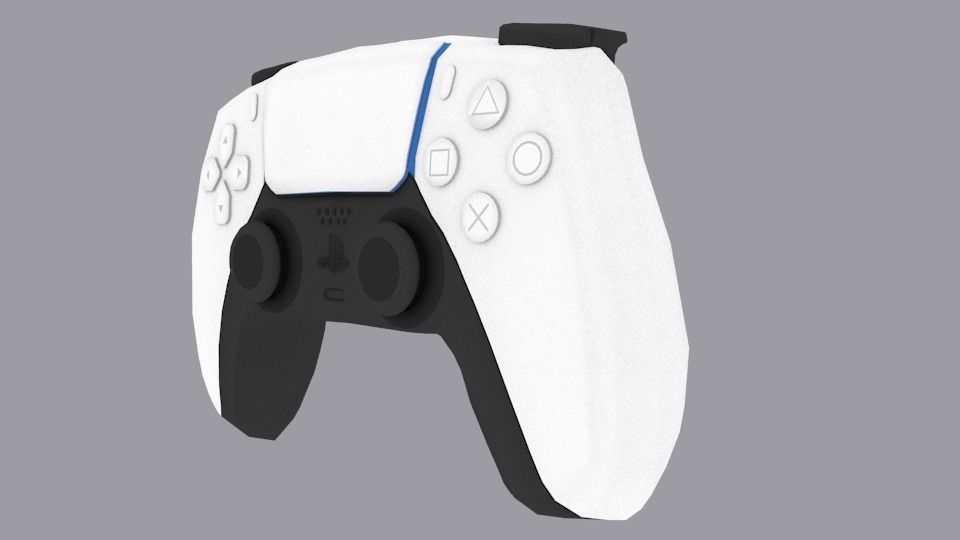 PS5 or Play Station 5 Controller Low-poly 3D model_2