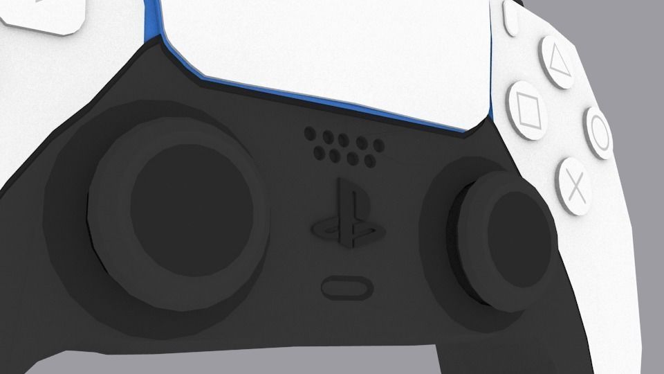 PS5 or Play Station 5 Controller Low-poly 3D model_5