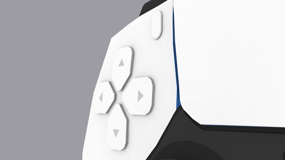 PS5 or Play Station 5 Controller Low-poly 3D model_6