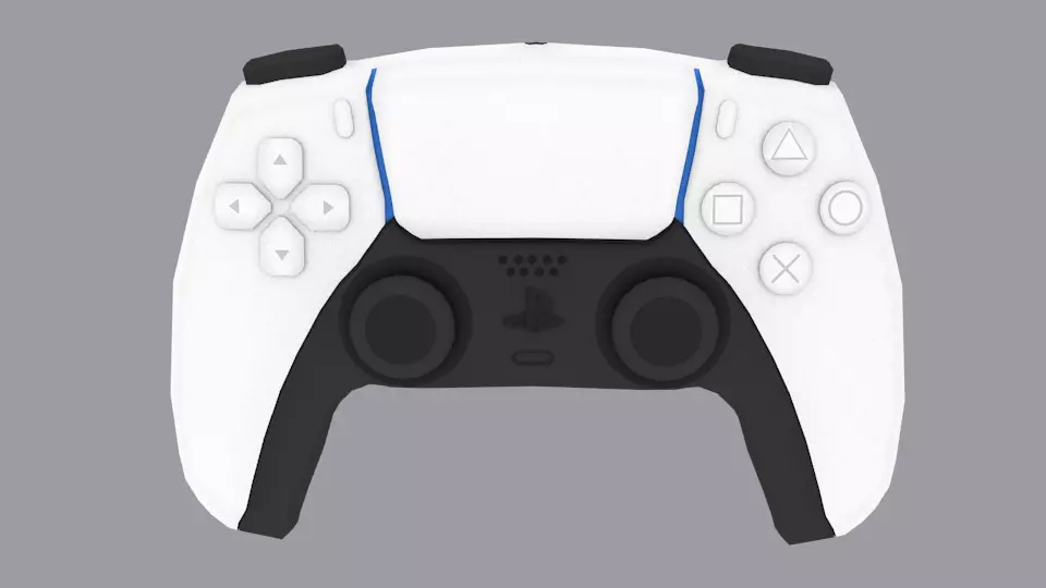 PS5 or Play Station 5 Controller Low-poly 3D model_0
