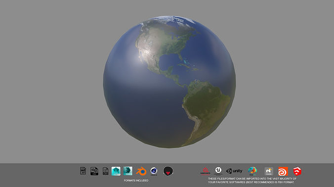 Free Earth Planet 3d Model All format   Free low-poly 3D model