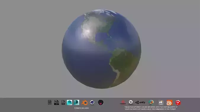 Free Earth Planet 3d Model All format   Free low-poly 3D model