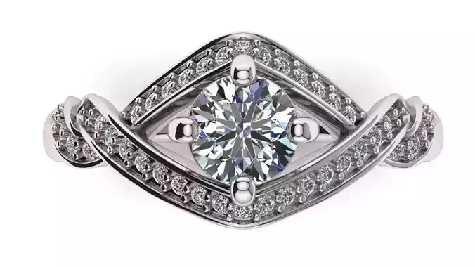 Plait Diamond Ring