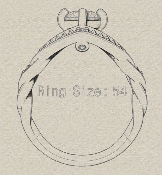 Plait Diamond Ring 3D print model_6