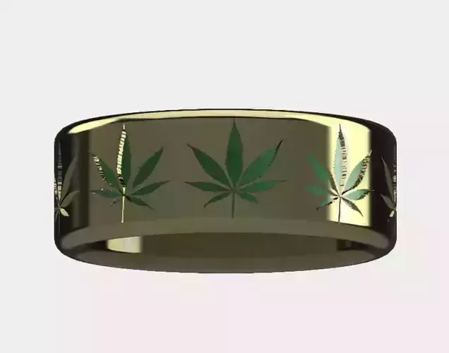 Weed Leaf Ring Pot marijuana