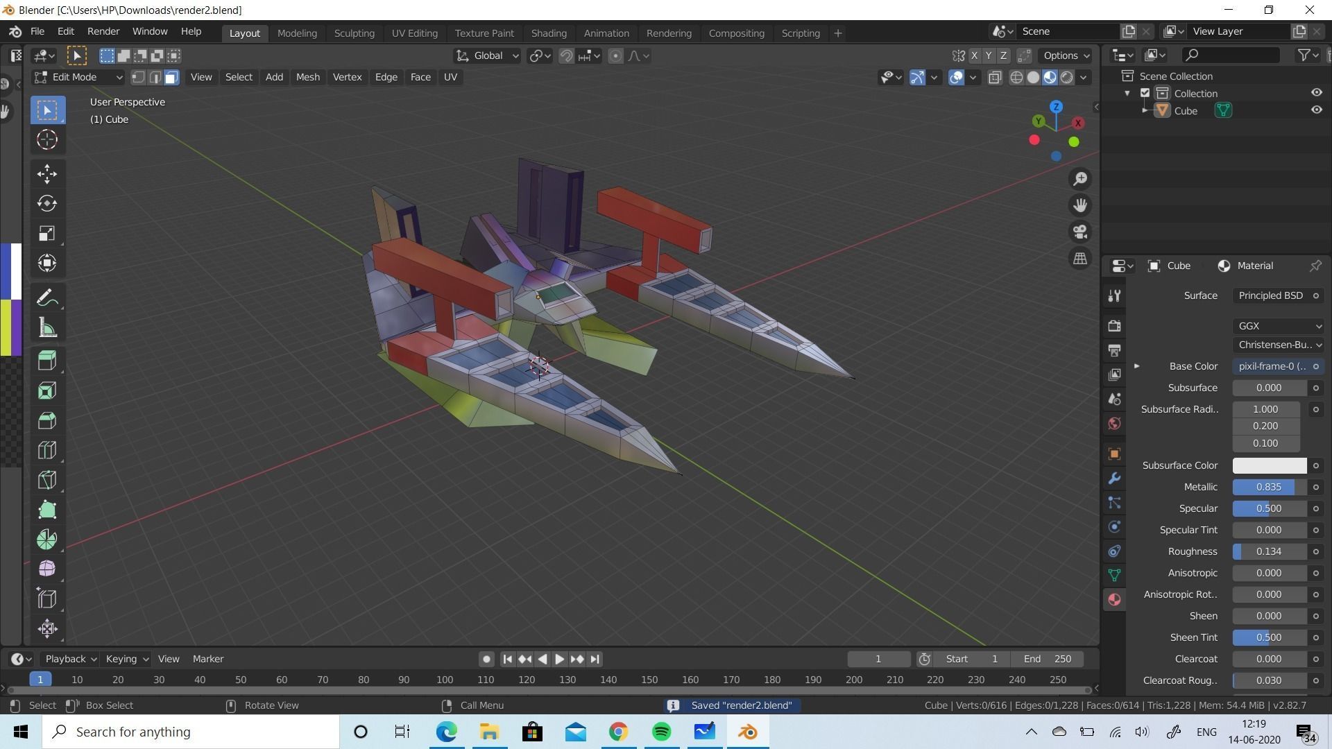 space set for games  Low-poly 3D model_2