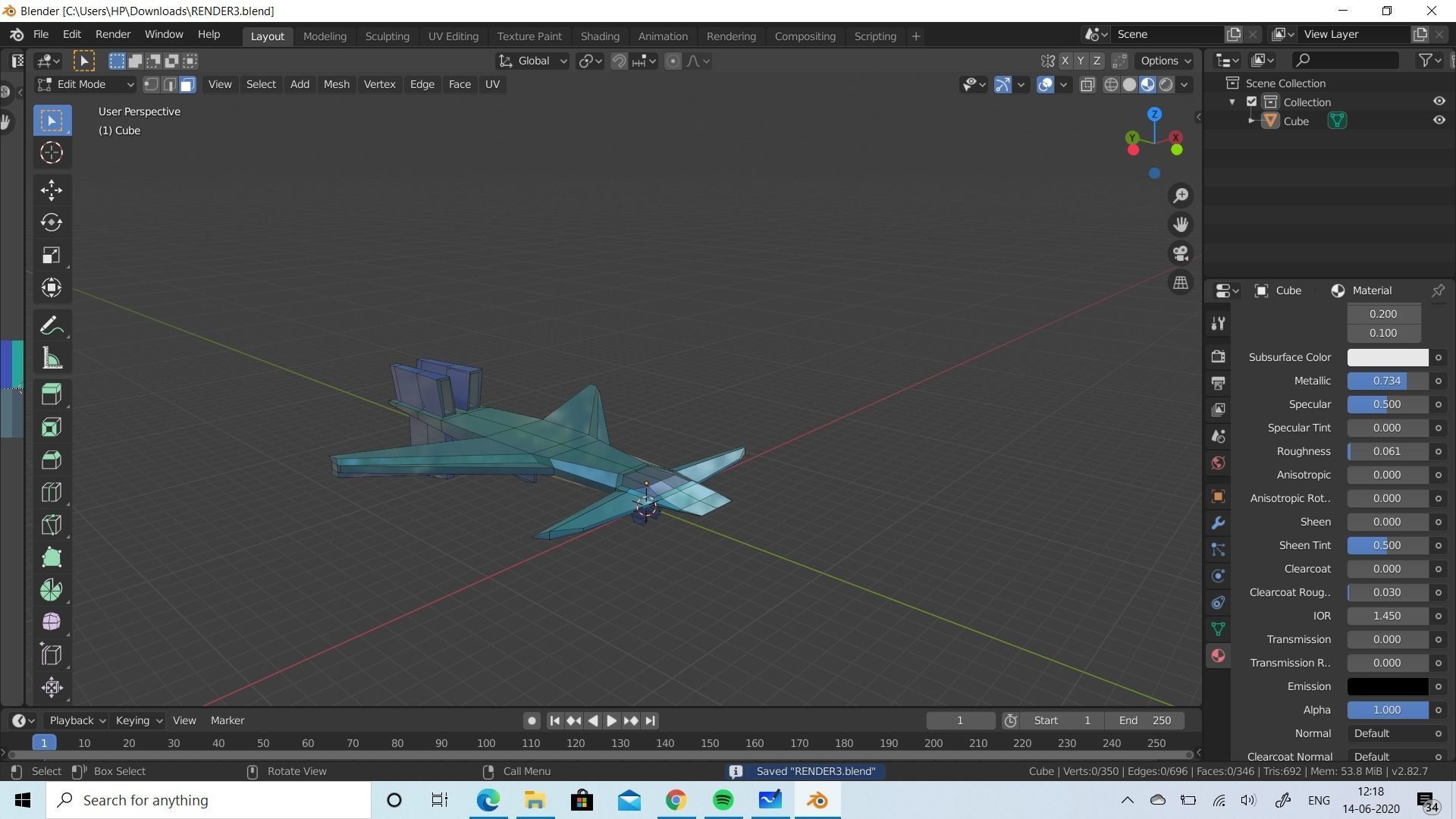 space set for games  Low-poly 3D model_1