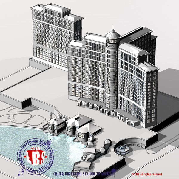 Bellagio Hotel Las Vegas 3D model_5