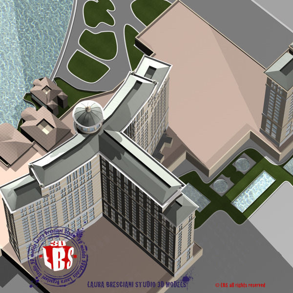 Bellagio Hotel Las Vegas 3D model_4