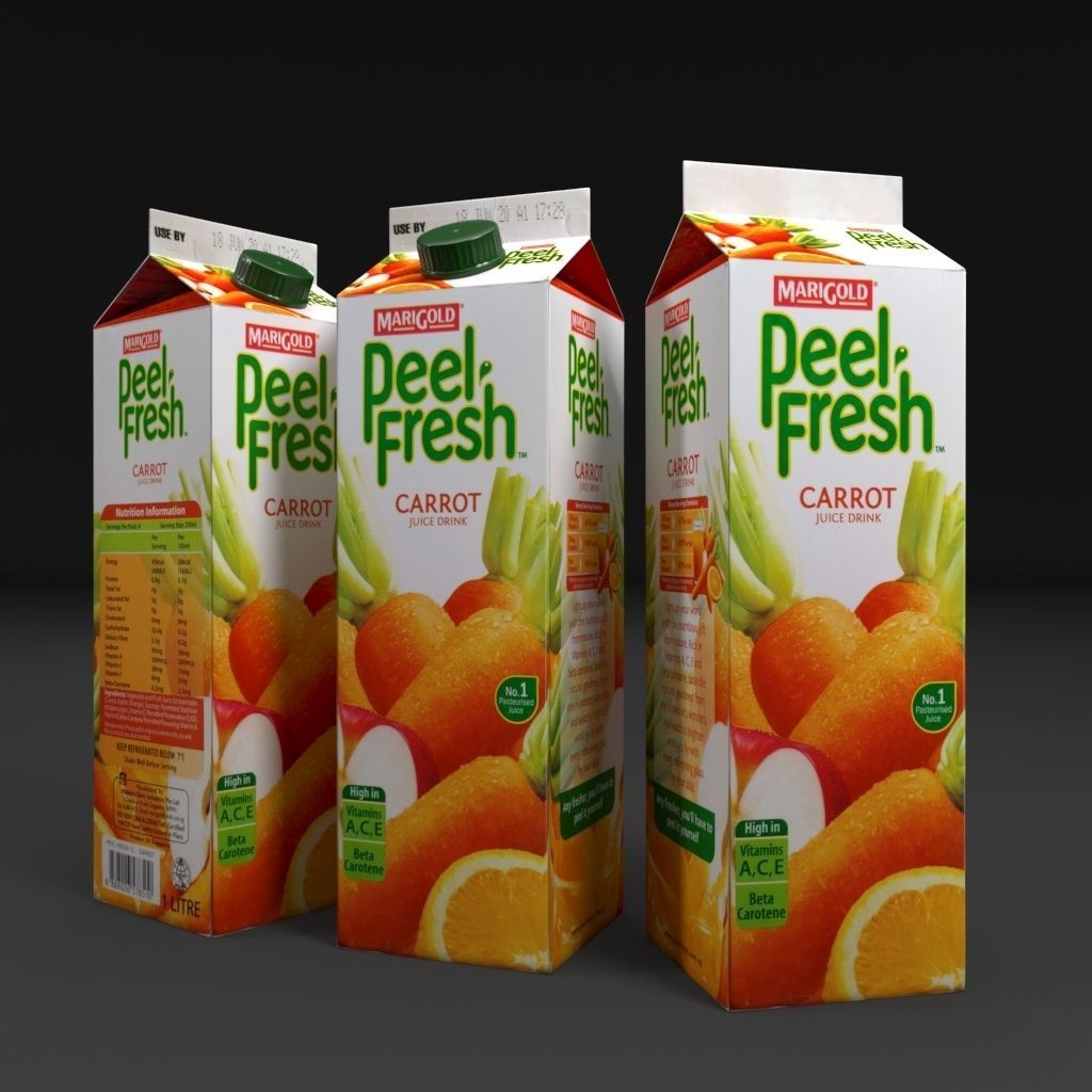 Juice box 3D model_4