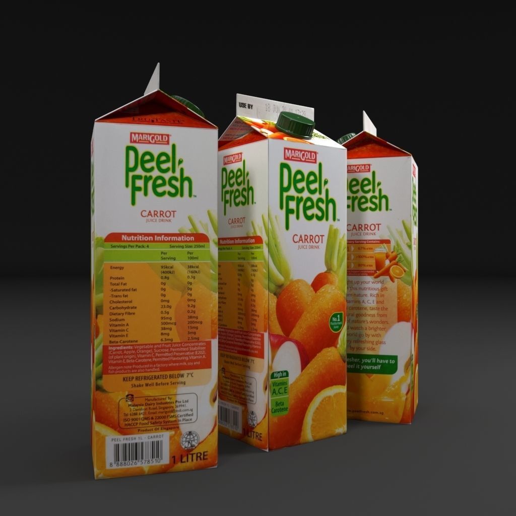 Juice box 3D model_2