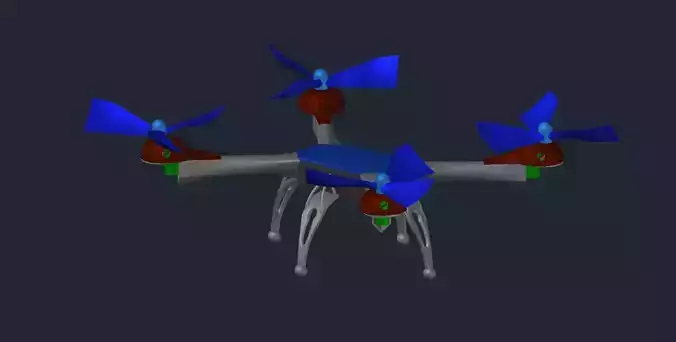 Drone with two propellers