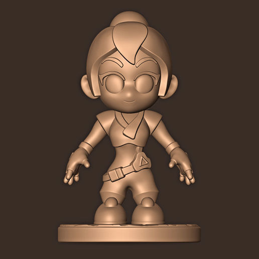 JETT CHIBI  VALORANT 3D print model_1