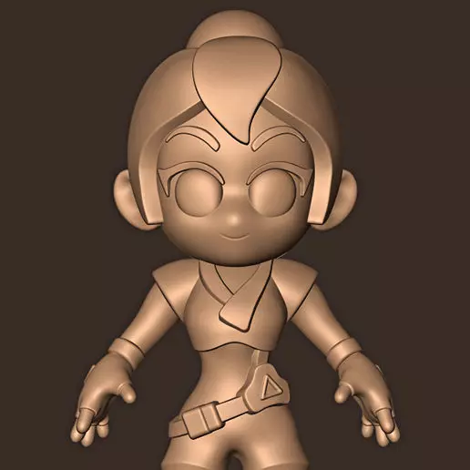 JETT CHIBI  VALORANT 3D print model_0