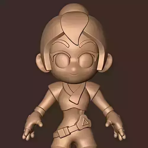 JETT CHIBI  VALORANT 3D print model