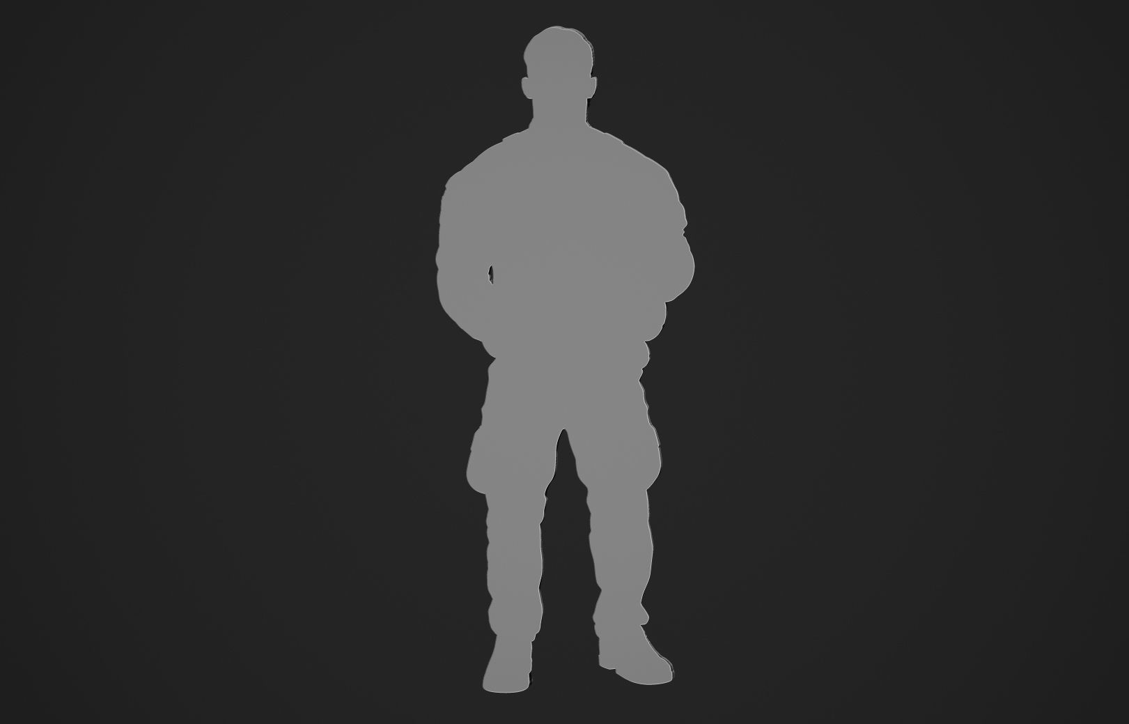 Soldier Bas Relief 3D print model_15