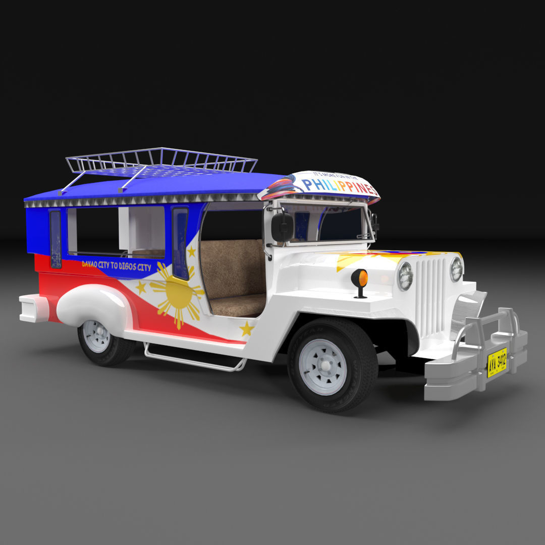 Philippine Jeepney Low-poly 3D model_2