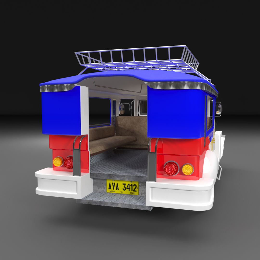 Philippine Jeepney Low-poly 3D model_1
