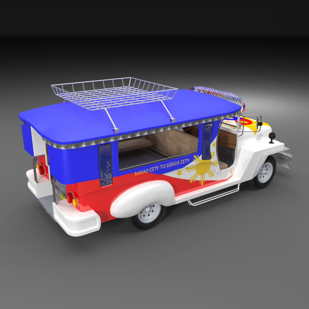 Philippine Jeepney Low-poly 3D model_6