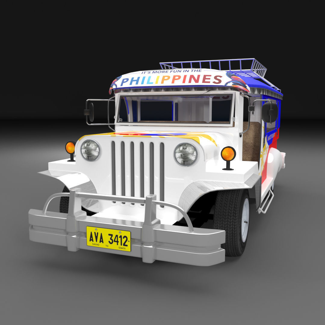 Philippine Jeepney Low-poly 3D model_7
