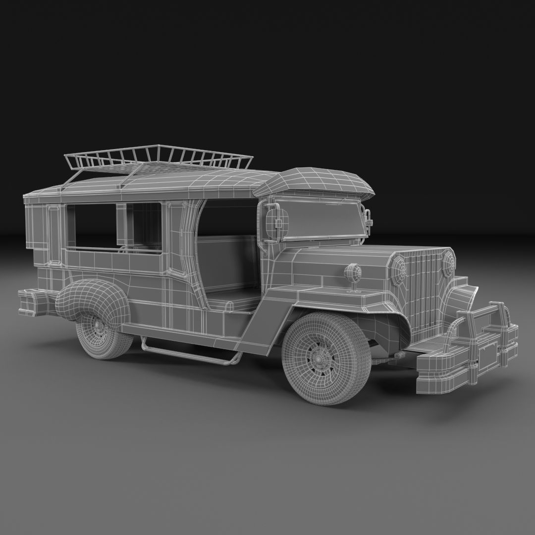 Philippine Jeepney Low-poly 3D model_8