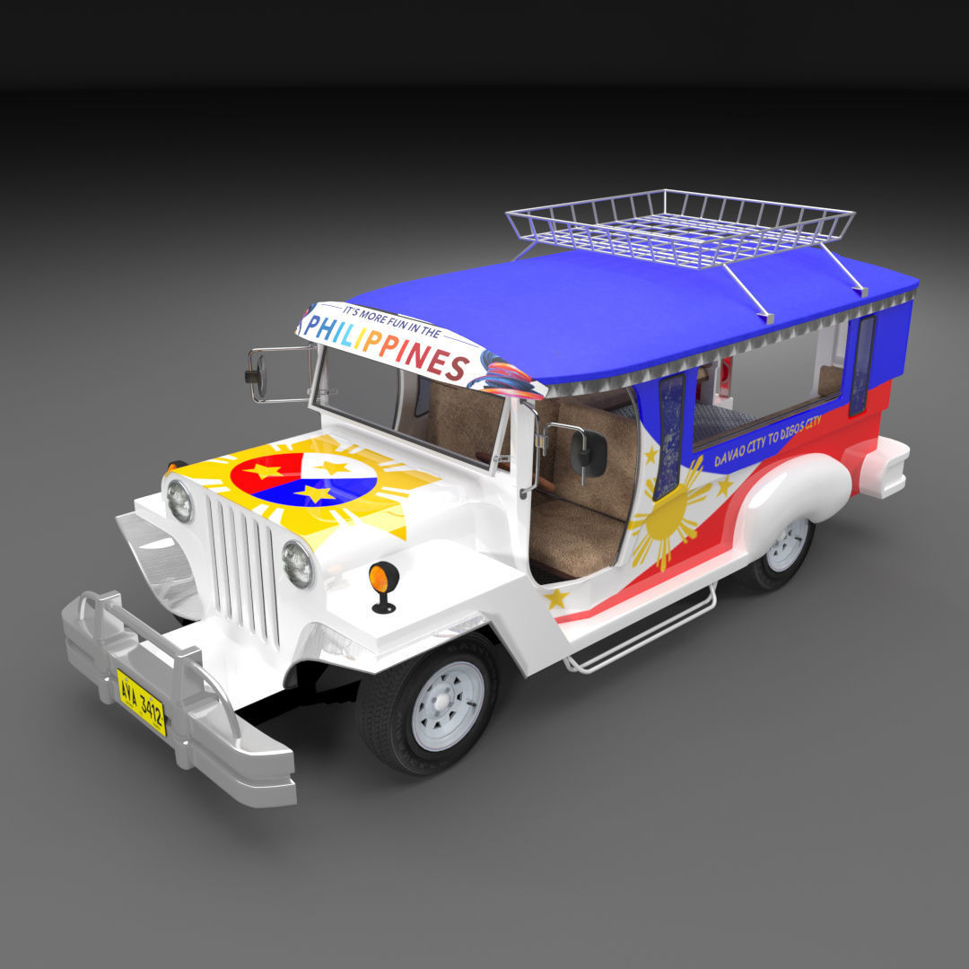Philippine Jeepney Low-poly 3D model_5