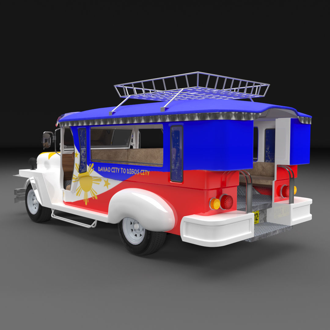 Philippine Jeepney Low-poly 3D model_3