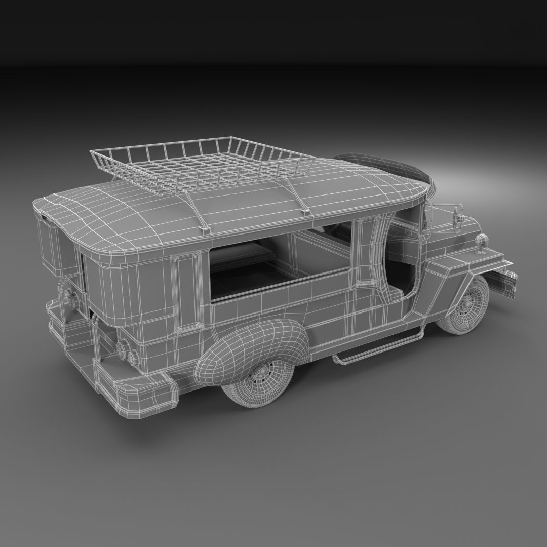 Philippine Jeepney Low-poly 3D model_11