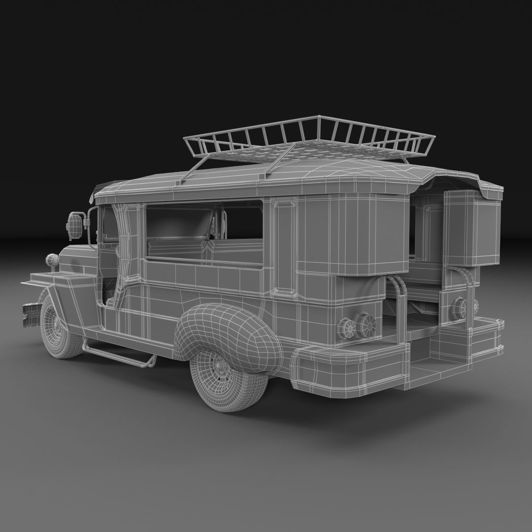 Philippine Jeepney Low-poly 3D model_9