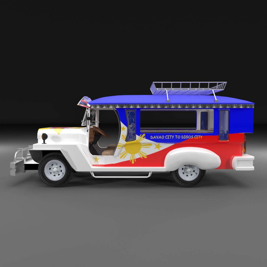 Philippine Jeepney Low-poly 3D model_4