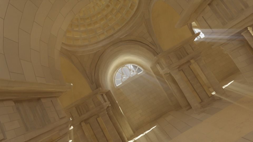 medieval palace Low-poly 3D model_6