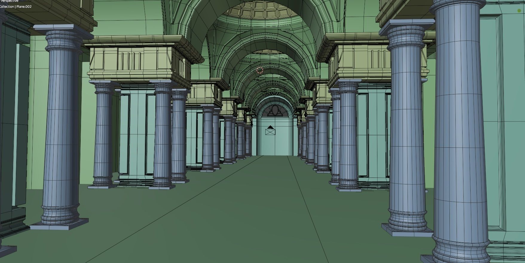 medieval palace Low-poly 3D model_13