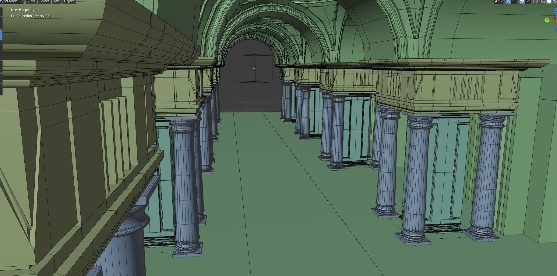 medieval palace Low-poly 3D model_11