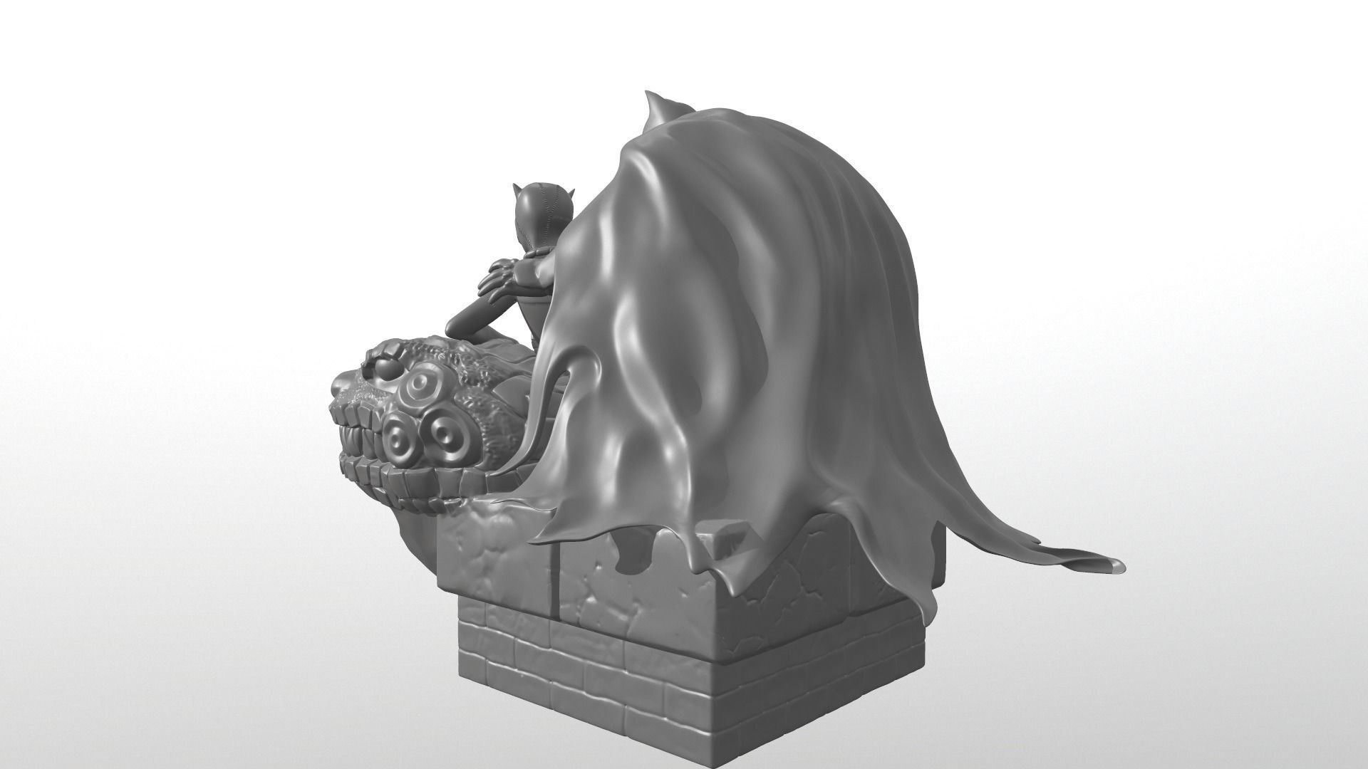 batman and catwoman sculpt model 3D print model_3