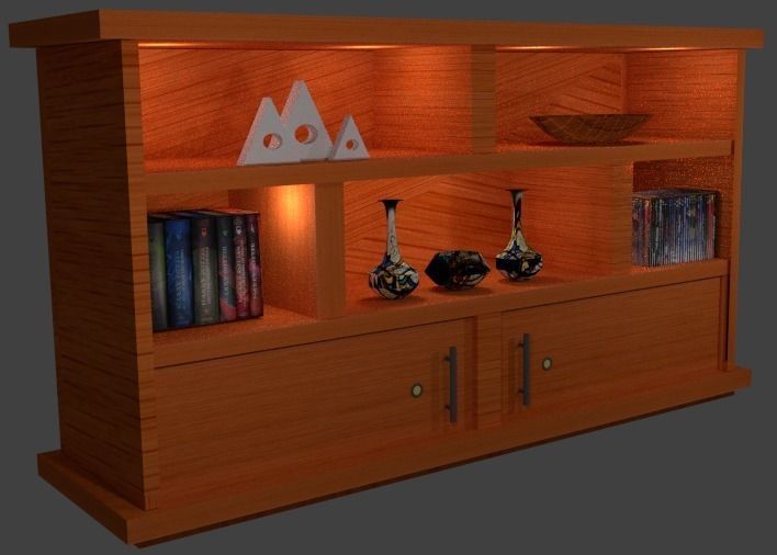 TV stand 3D model_3